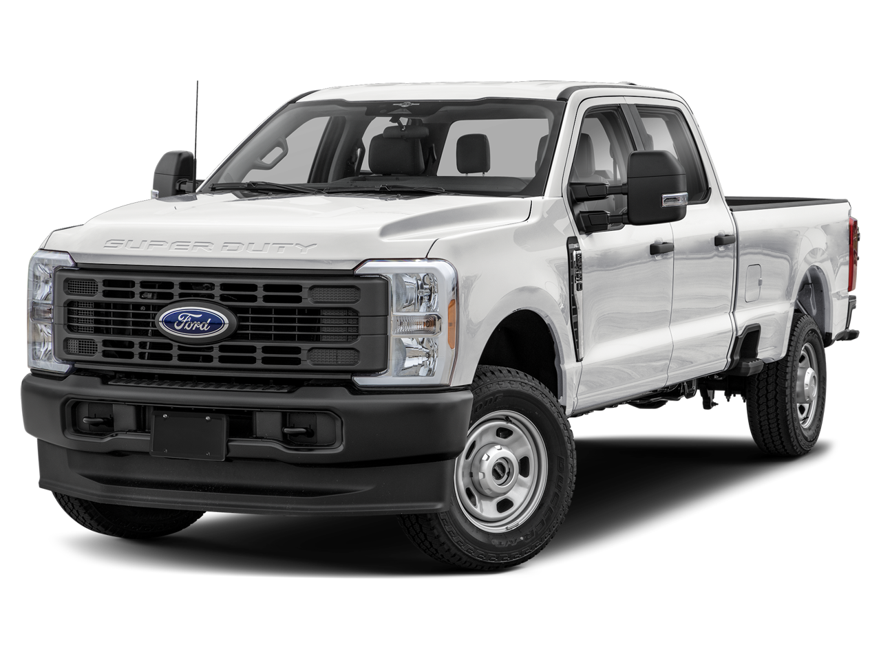 2026 Ford F-350 XLT in Oxford White — front three-quarter view