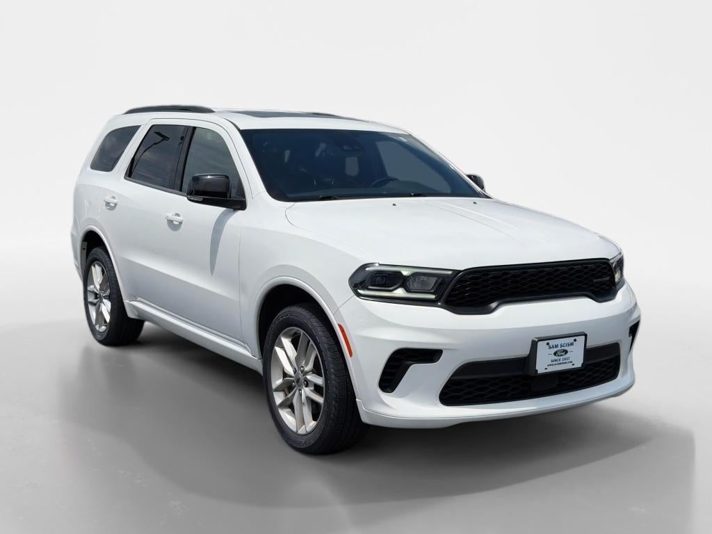 2024 Dodge Durango GT Plus in White Knuckle Clearcoat — front three-quarter view
