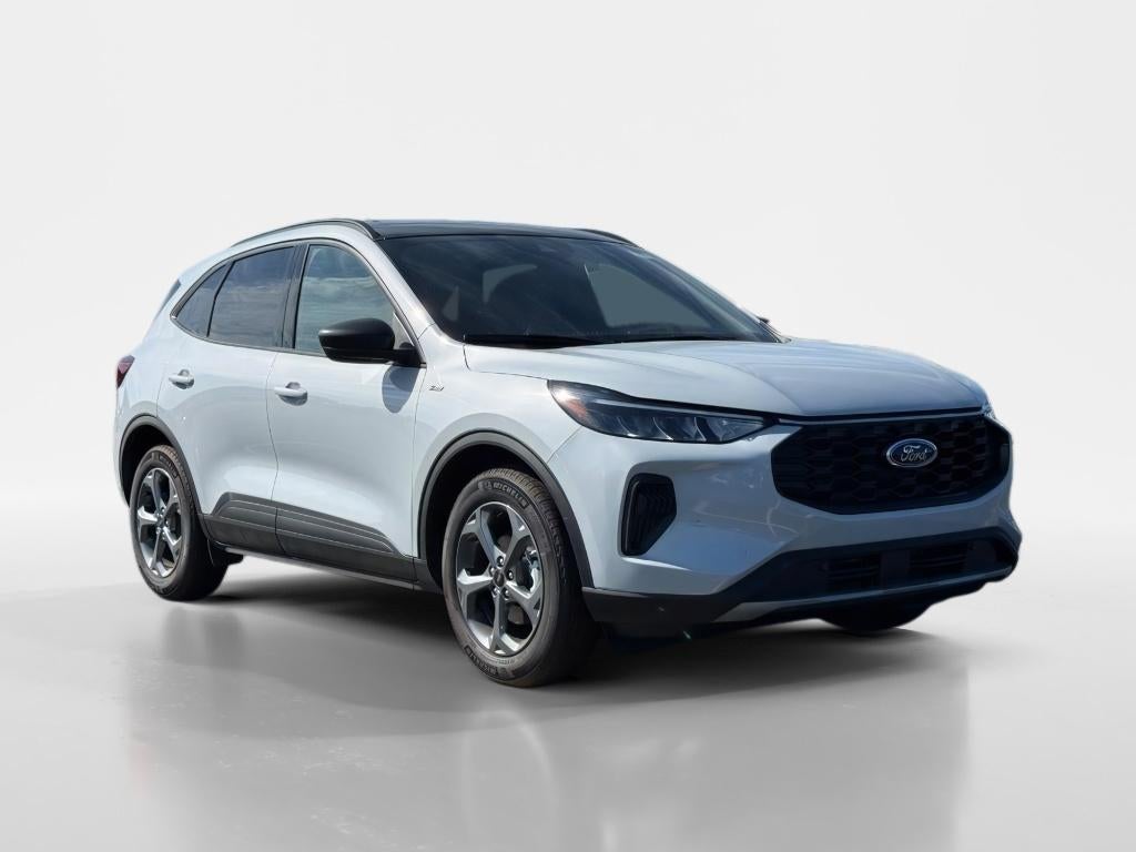 2026 Ford Escape ST-Line in Space Silver Metallic — front three-quarter view