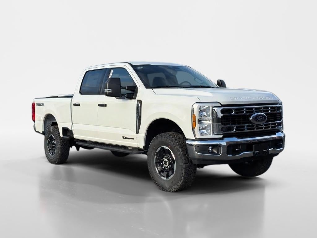 2026 Ford F-350 XLT in Oxford White — front three-quarter view