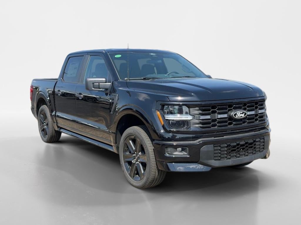 2026 Ford F-150 STX in Agate Black Metallic — front three-quarter view
