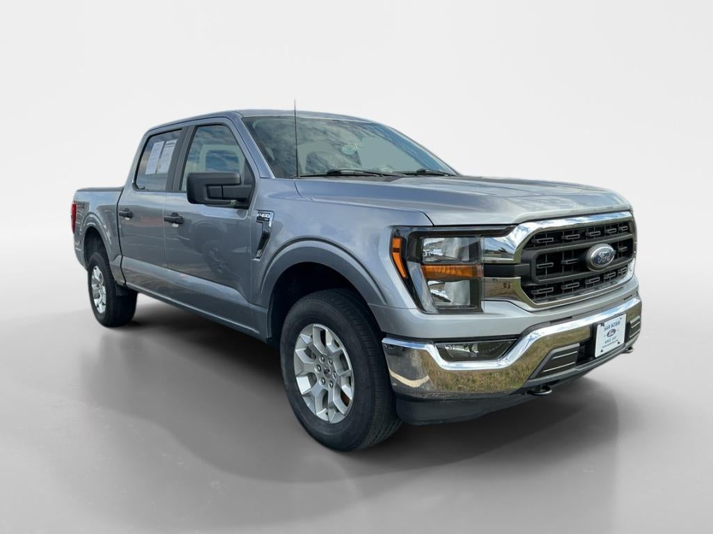 2023 Ford F-150 XLT in Iconic Silver Metallic — front three-quarter view