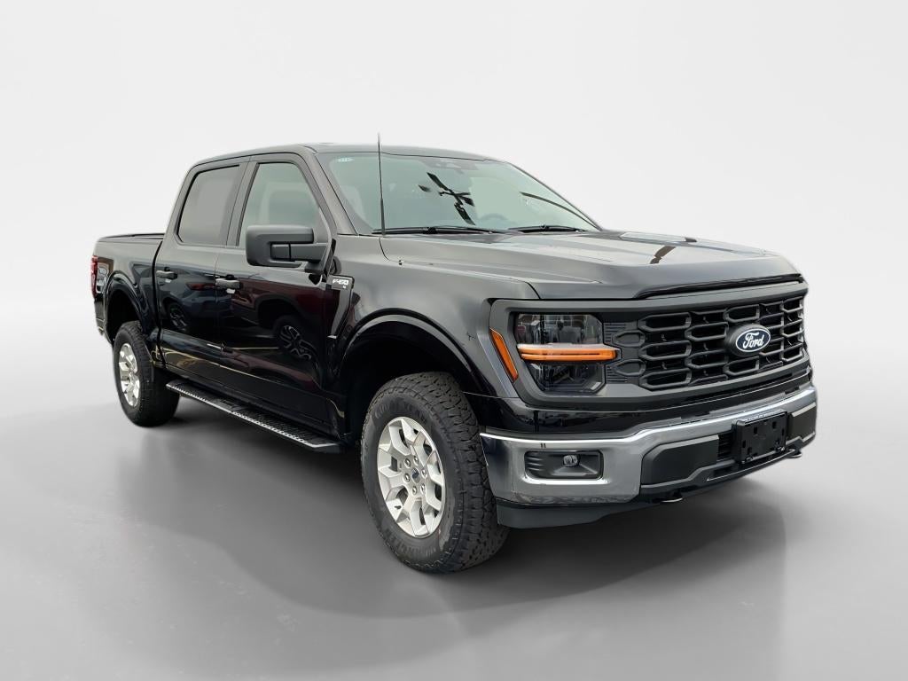 2025 Ford F-150 XL in Agate Black Metallic — front three-quarter view