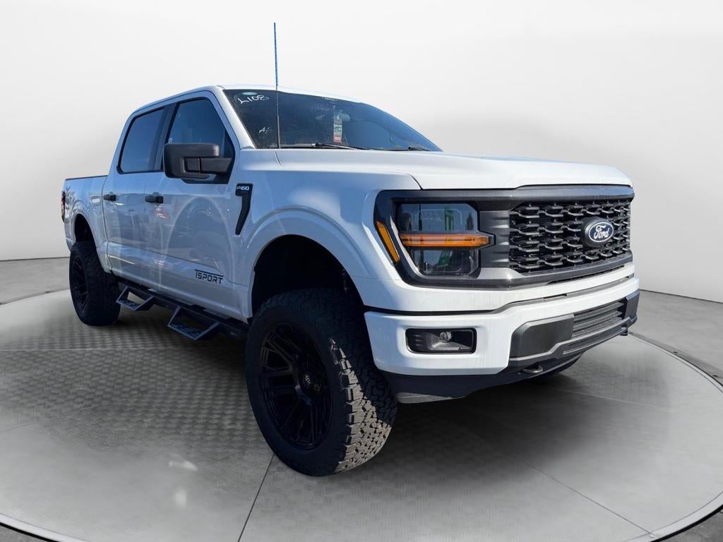 2025 Ford F-150 STX in Oxford White — front three-quarter view