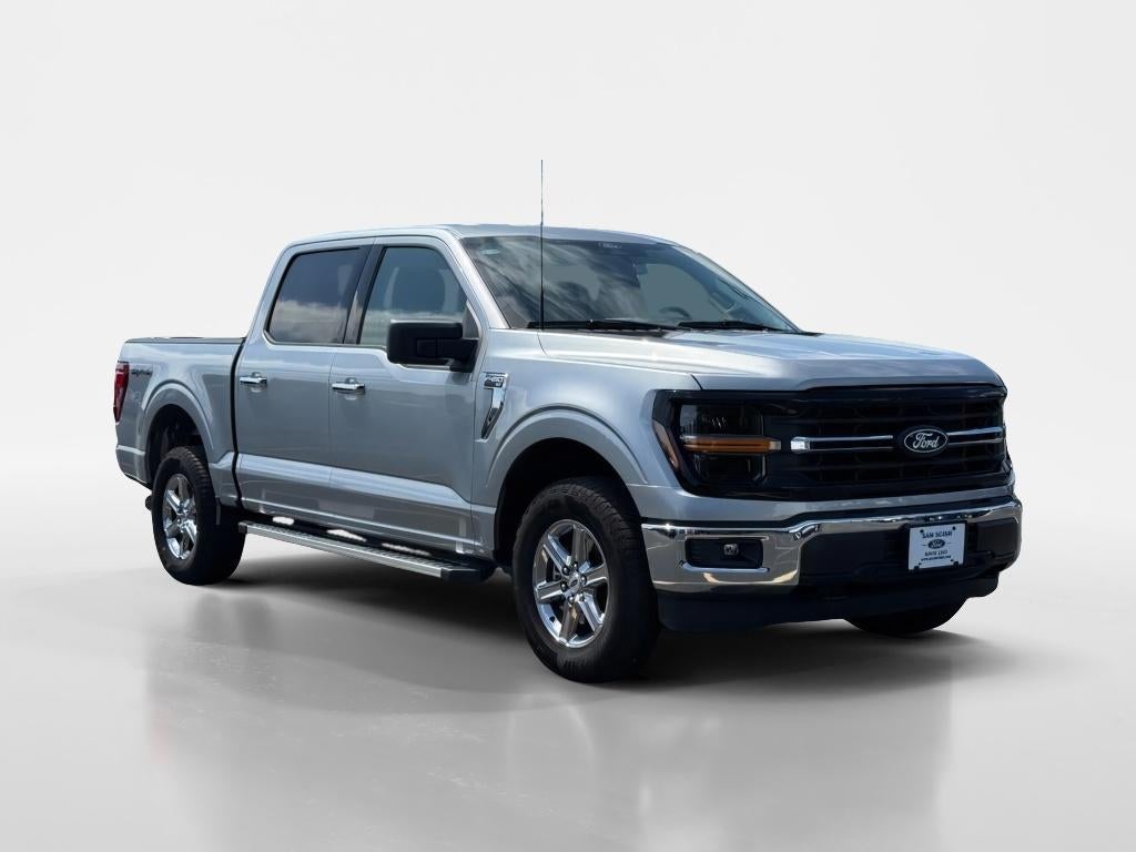 2025 Ford F-150 XLT in Iconic Silver Metallic — front three-quarter view