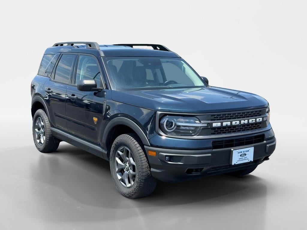 2023 Ford Bronco Sport Badlands in Alto Blue Metallic Tc — front three-quarter view