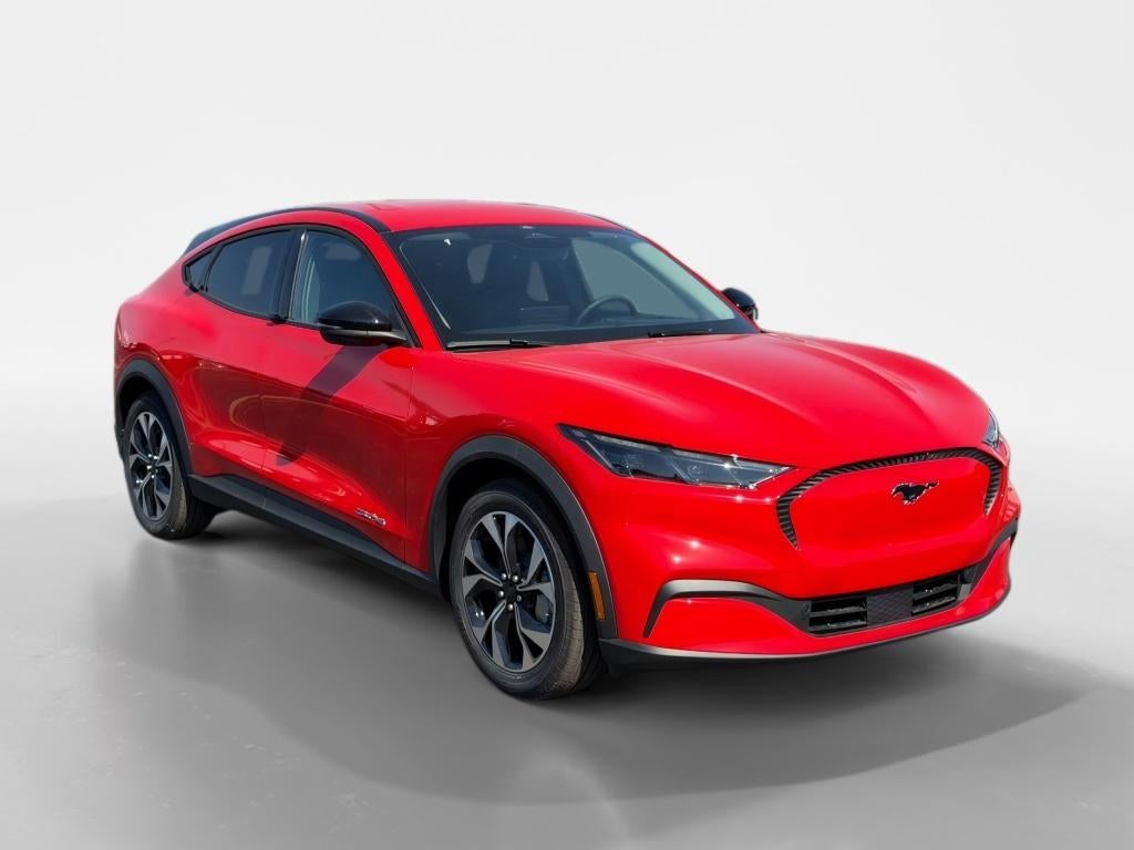 2026 Ford Mustang Mach-E Select in Race Red — front three-quarter view