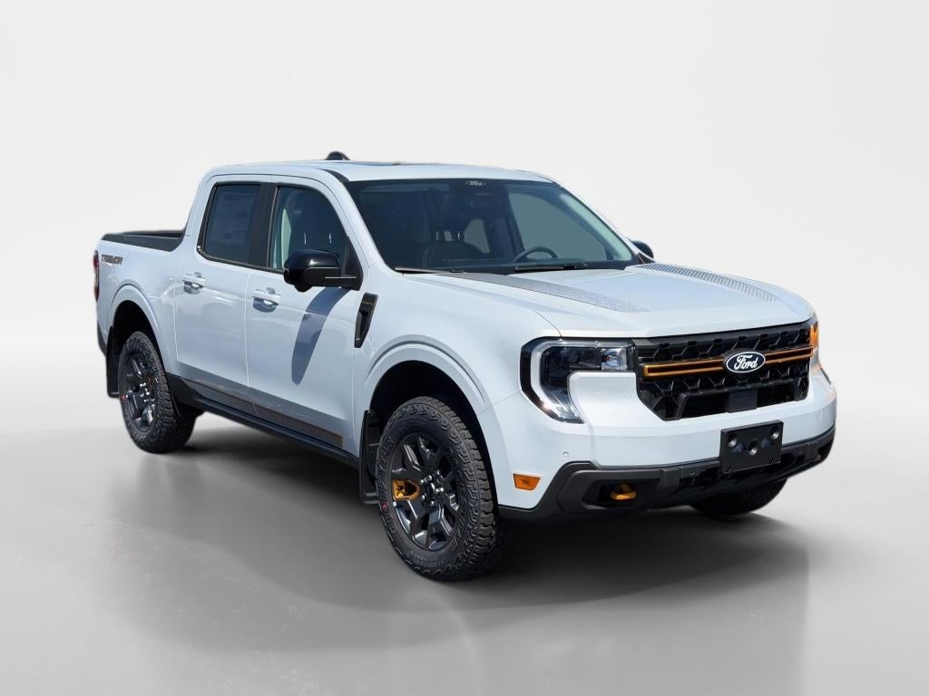 2026 Ford Maverick Tremor in Space White Metallic — front three-quarter view