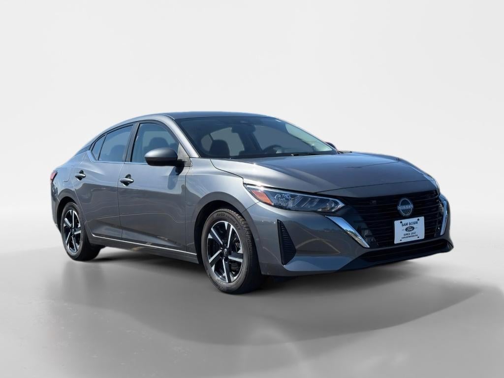 2024 Nissan Sentra SV in Gun Metallic — front three-quarter view