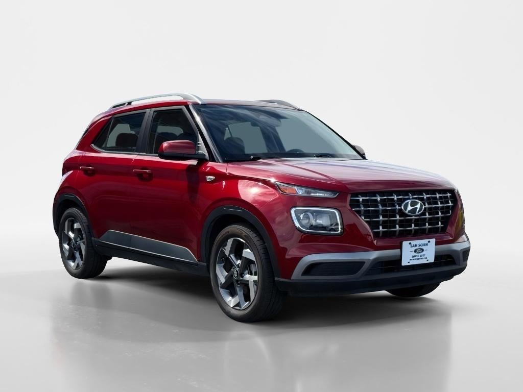 2025 Hyundai Venue SEL in Ultimate Red — front three-quarter view