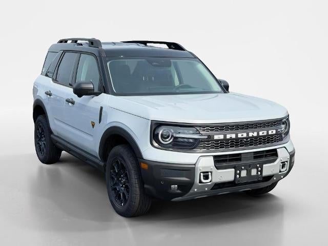 2026 Ford Bronco Sport Badlands in Space White Metallic — front three-quarter view